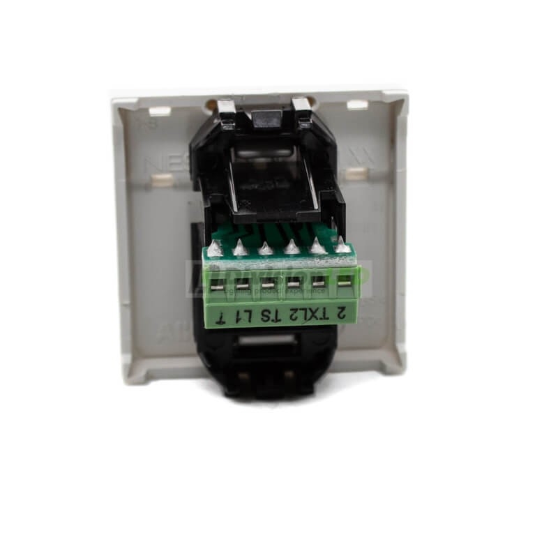 Toma telefónica Niessen Zenit N2217.6 BL 6 contactos RJ12 módulo ancho blanco