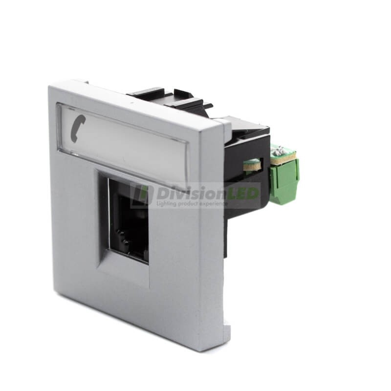 Niessen Zenit N2217.6 PL Toma telefónica 6 contactos RJ12 módulo ancho plata