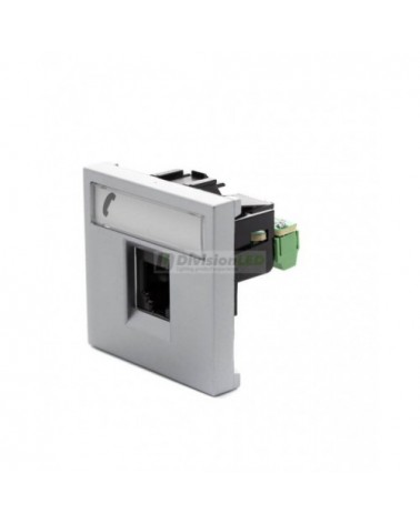 Niessen Zenit N2217.6 PL Toma telefónica 6 contactos RJ12 módulo ancho plata