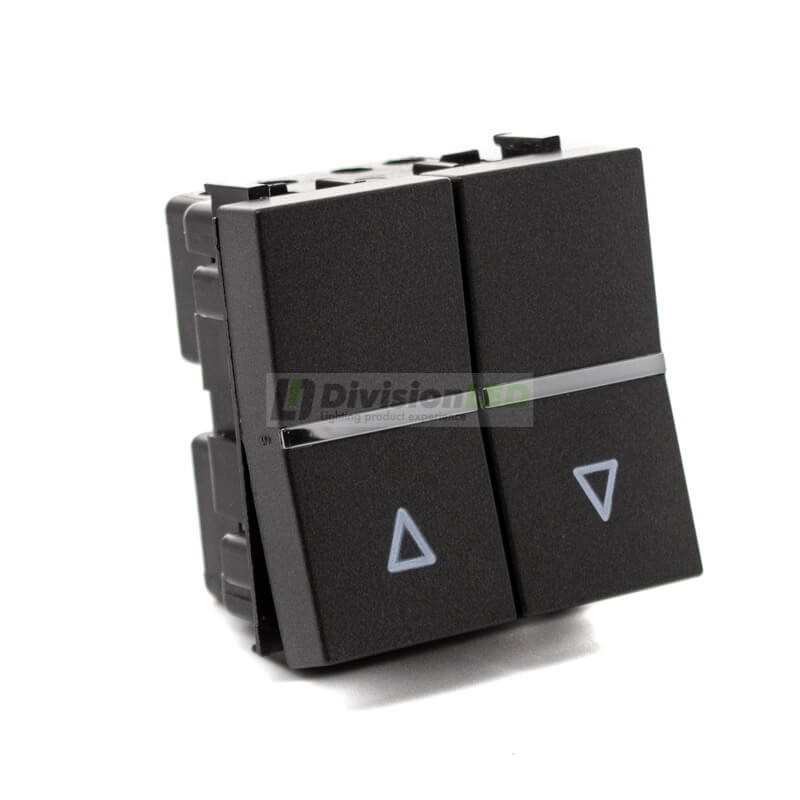 Doble pulsador persianas Niessen Zenit N2244 AN módulo ancho antracita