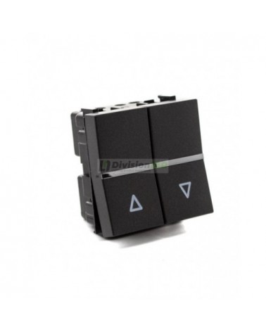 Doble pulsador persianas Niessen Zenit N2244 AN módulo ancho antracita