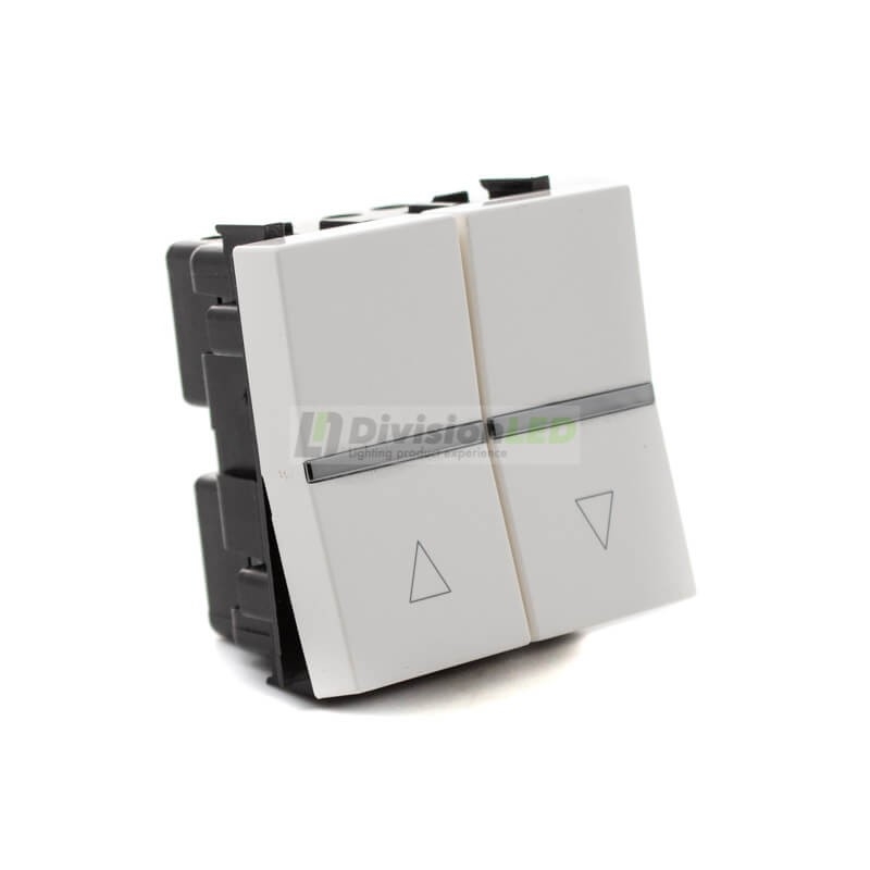 Doble pulsador persianas Niessen Zenit N2244 BL módulo ancho blanco