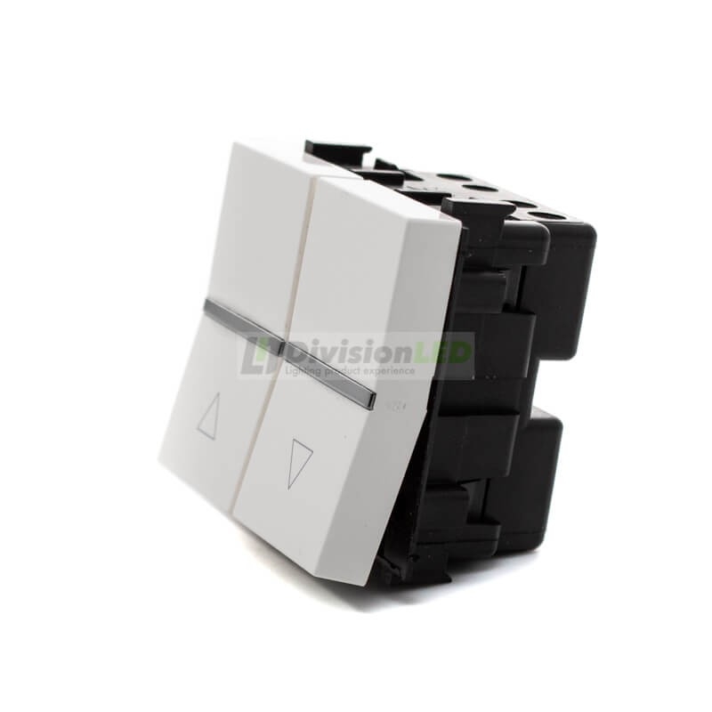 Doble pulsador persianas Niessen Zenit N2244 BL módulo ancho blanco