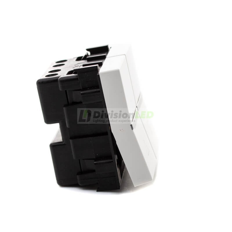 Doble pulsador persianas Niessen Zenit N2244 BL módulo ancho blanco