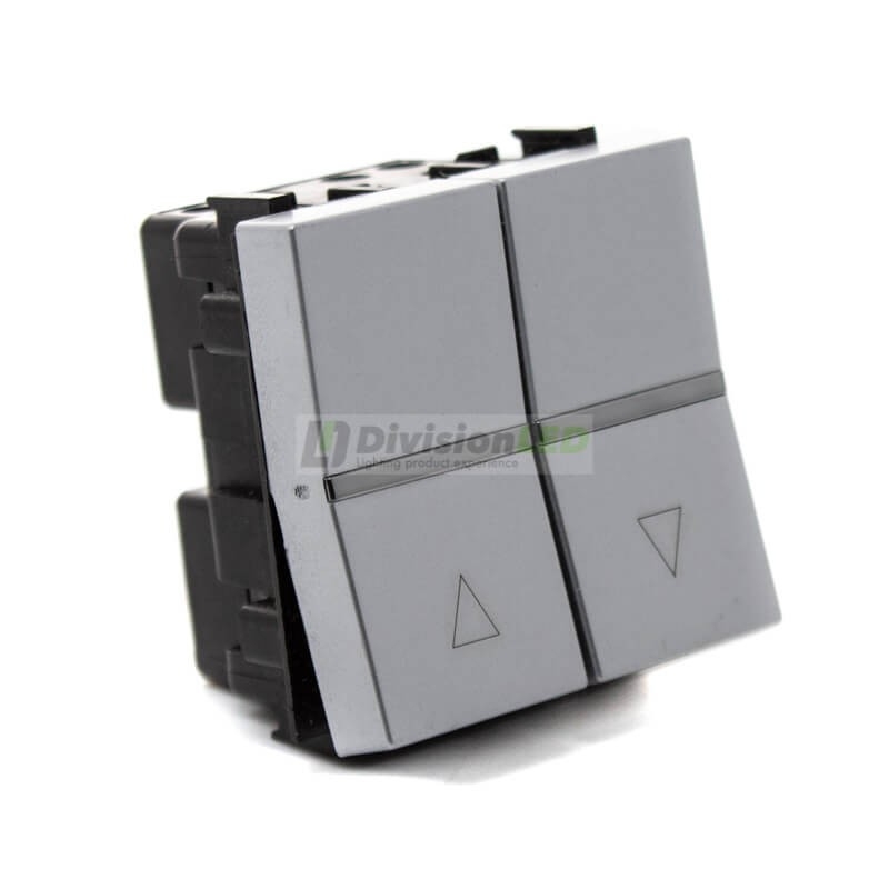 Niessen Zenit N2244 PL Doble pulsador persianas módulo ancho plata