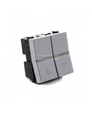 Niessen Zenit N2244 PL Doble pulsador persianas módulo ancho plata