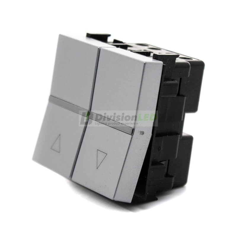 Niessen Zenit N2244 PL Doble pulsador persianas módulo ancho plata