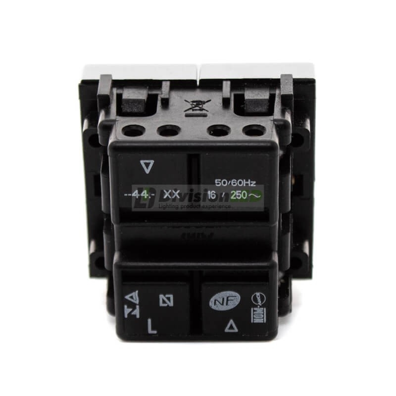 Niessen Zenit N2244 PL Doble pulsador persianas módulo ancho plata