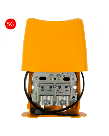 Amplificador de mástil NanoKom 3 entradas UHF-UHF-VHFmix LTE700 5G Televes 561721