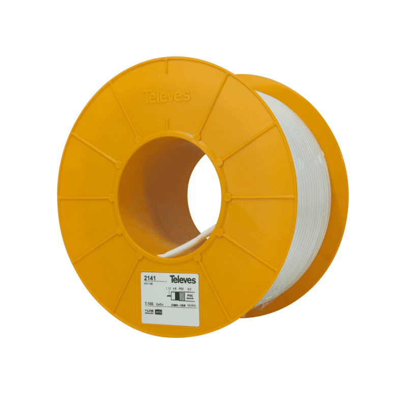 Cable coaxial T100plus 100 metros Televes 2141 - DivisionLED