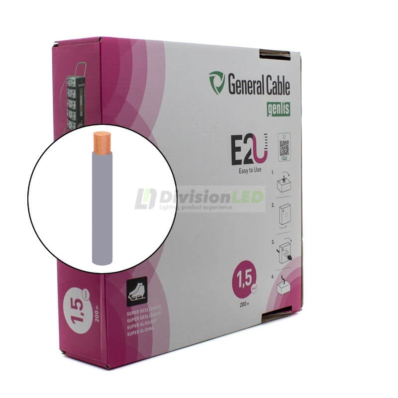 General Cable Genlis-F 1x1.5mm² H07V-K Cable flexible normal gris 200m