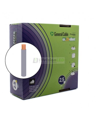 General Cable EXZHELLENT-XXI 1x2.5mm² H07Z1-K Cable flexible libre de halógenos gris 200m