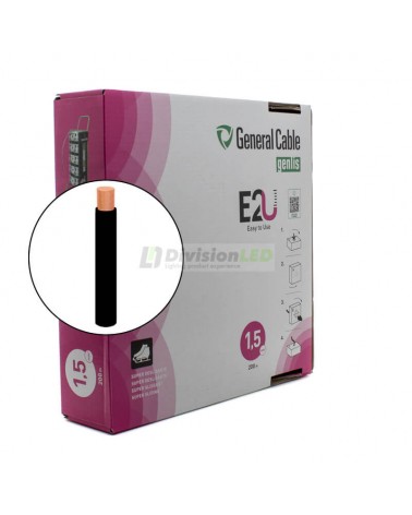 General Cable Genlis-F 1x1.5mm² H07V-K Cable flexible normal negro 200m