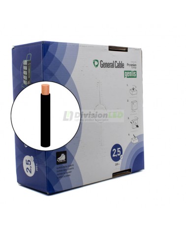 General Cable Genlis-F 1x2.5mm² H07V-K Cable flexible normal negro 200m