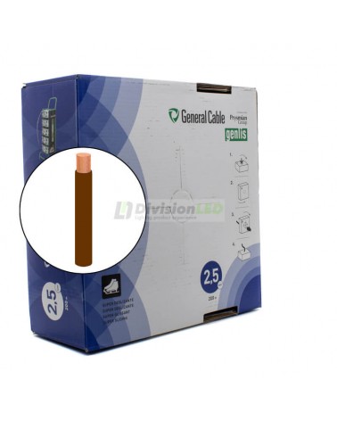 General Cable Genlis-F 1x2.5mm² H07V-K Cable flexible normal marrón 200m