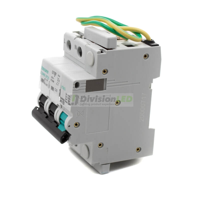 Toscano 10002907 COMBI-MINI 2P25T15 Protector sobretensión permanente y transitoria + IGA monofásico compacto 2x25A