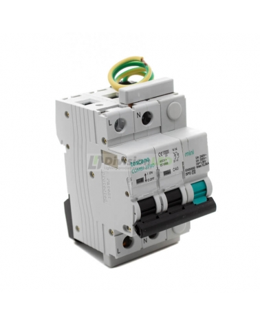 Toscano 10002909 COMBI-MINI 2P40T15 Protector sobretensión permanente y transitoria + IGA monofásico compacto 2x40A