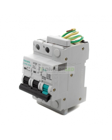 Toscano 10002909 COMBI-MINI 2P40T15 Protector sobretensión permanente y transitoria + IGA monofásico compacto 2x40A