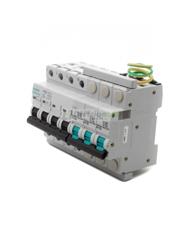 Toscano 10002914 COMBI-MINI 4P25T15 Protector sobretensión permanente y transitoria + IGA trifásico compacto 4x25A