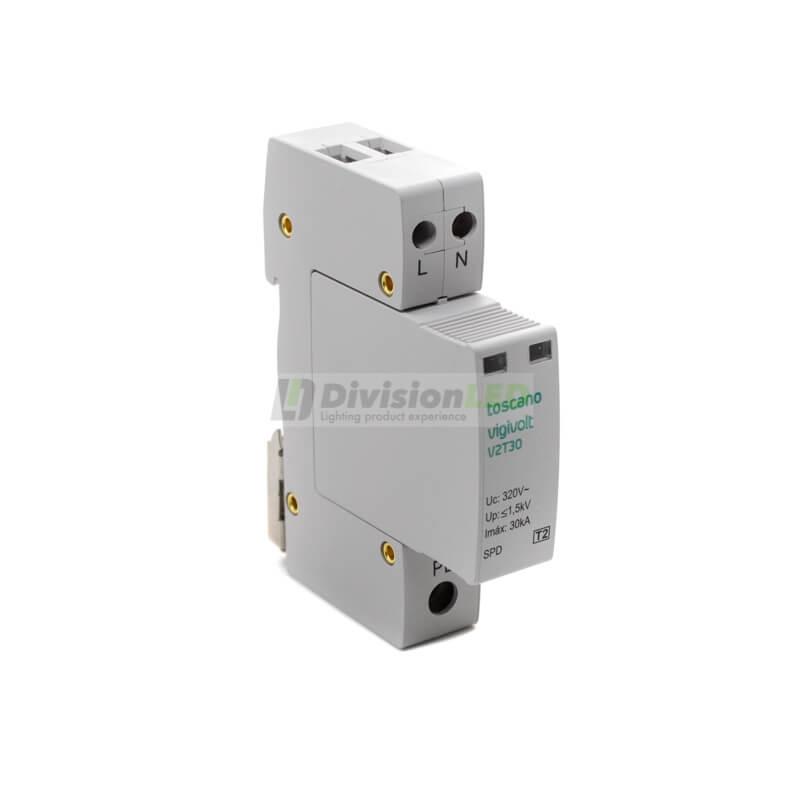 Toscano 10001750 V2T-30 Protector sobretensión transitoria monofásico clase II 1P+N 30kA