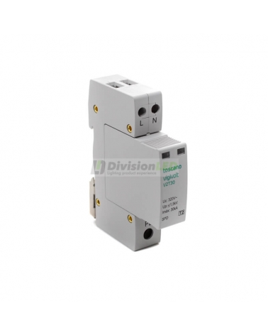 Toscano 10001750 V2T-30 Protector sobretensión transitoria monofásico clase II 1P+N 30kA