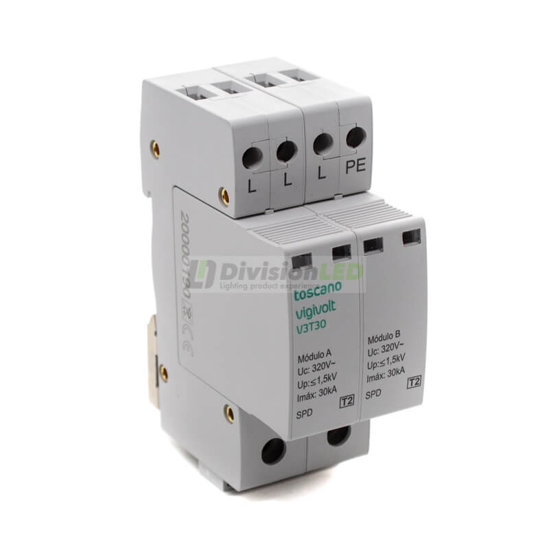 Toscano 10001751 V3T-30 Protector sobretensión transitoria trifásico clase II 3P+N 30kA