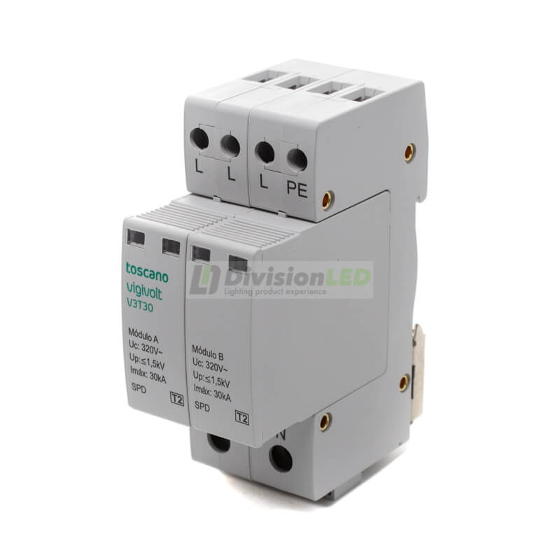 Toscano 10001751 V3T-30 Protector sobretensión transitoria trifásico clase II 3P+N 30kA