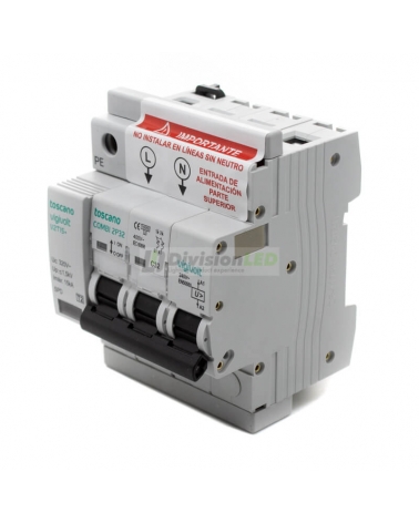 Toscano 10002548 COMBI 2P32T15 Protector sobretensión permanente y transitoria + IGA monofásico 2x32A