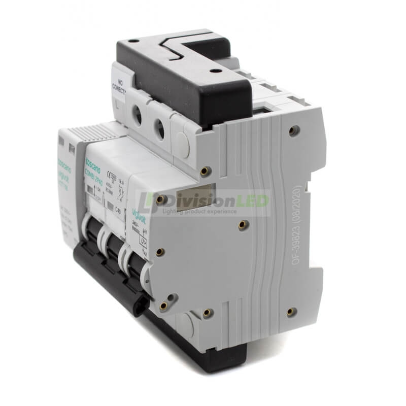 Toscano 10002801 COMBI 2P40T15B Protector sobretensión permanente y transitoria + IGA bifásico 2x40A
