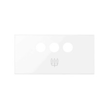 SIMON | 10001093-130 | TAPA PARA CONECTOR 3RCA BLANCO BRILLANTE SIMON 100