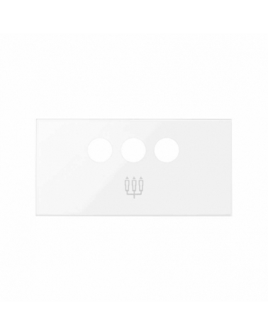 SIMON | 10001093-130 | TAPA PARA CONECTOR 3RCA BLANCO BRILLANTE SIMON 100