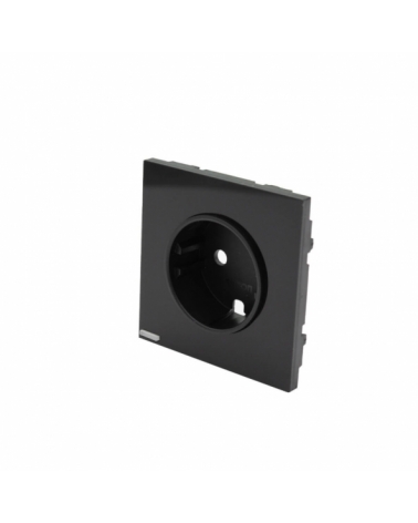 SIMON | 10002041-138 | TAPA IO PARA LA BASE DE ENCHUFE SCHUKO NEGRO BRILLANTE SIMON 100