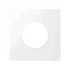 SIMON | 10000047-130 | TAPA PARA BASE DE ENCHUFE EUROAMERICANA BLANCO BRILLANTE SIMON 100