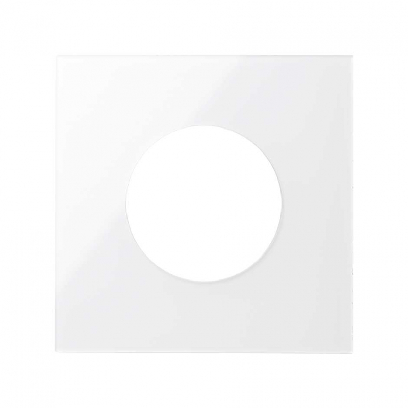 SIMON | 10000047-130 | TAPA PARA BASE DE ENCHUFE EUROAMERICANA BLANCO BRILLANTE SIMON 100
