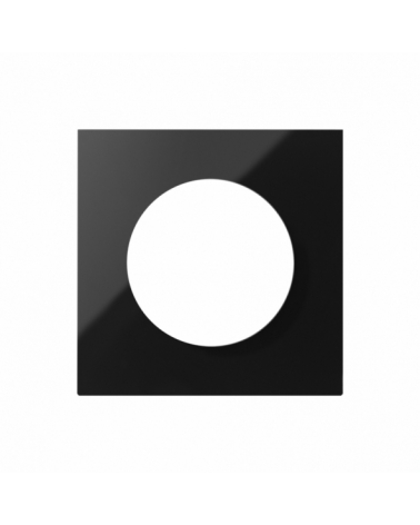 SIMON | 10000047-138 | TAPA PARA BASE DE ENCHUFE EUROAMERICANA NEGRO BRILLANTE SIMON 100