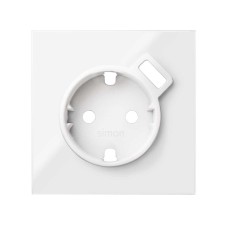 SIMON | 10000049-130 | TAPA PARA LA BASE DE ENCHUFE SCHUKO CON CARGADOR USB INTEGRADO BLANCO BRILLANTE SIMON 100