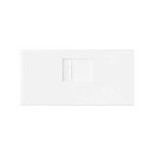 SIMON | 10000005-230 | TAPA DE VOZ Y DATOS CON GUARDAPOLVO PARA 1 CONECTOR RJ45 BLANCO MATE SIMON 100