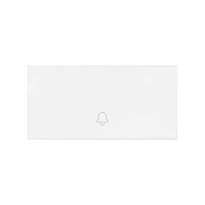 SIMON | 10000017-230 | TECLA INDIVIDUAL CON GRABADO CAMPANA PARA PULSADOR BLANCO MATE SIMON 100