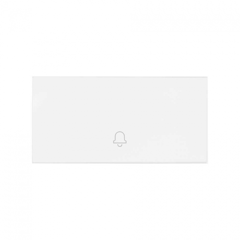 SIMON | 10000017-230 | TECLA INDIVIDUAL CON GRABADO CAMPANA PARA PULSADOR BLANCO MATE SIMON 100