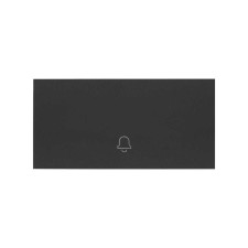 SIMON | 10000017-238 | TECLA INDIVIDUAL CON GRABADO CAMPANA PARA PULSADOR NEGRO MATE SIMON 100