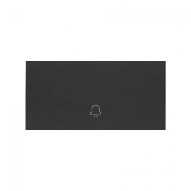 SIMON | 10000017-238 | TECLA INDIVIDUAL CON GRABADO CAMPANA PARA PULSADOR NEGRO MATE SIMON 100