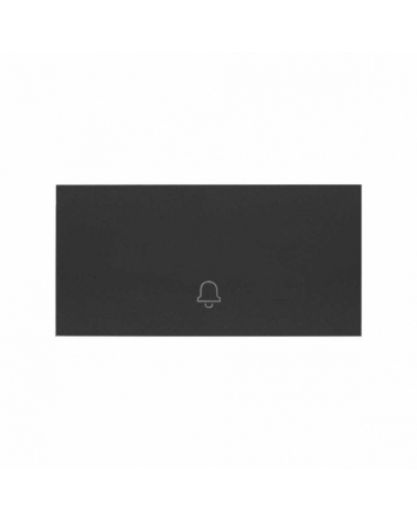 SIMON | 10000017-238 | TECLA INDIVIDUAL CON GRABADO CAMPANA PARA PULSADOR NEGRO MATE SIMON 100