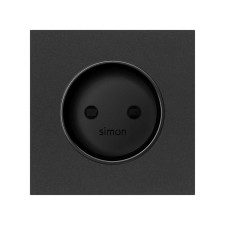 SIMON | 10000040-238 | TAPA PARA LA BASE DE ENCHUFE BIPOLAR NEGRO MATE SIMON 100