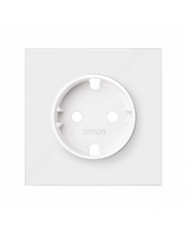 SIMON | 10000041-230 | TAPA PARA LA BASE DE ENCHUFE SCHUKO BLANCO MATE SIMON 100