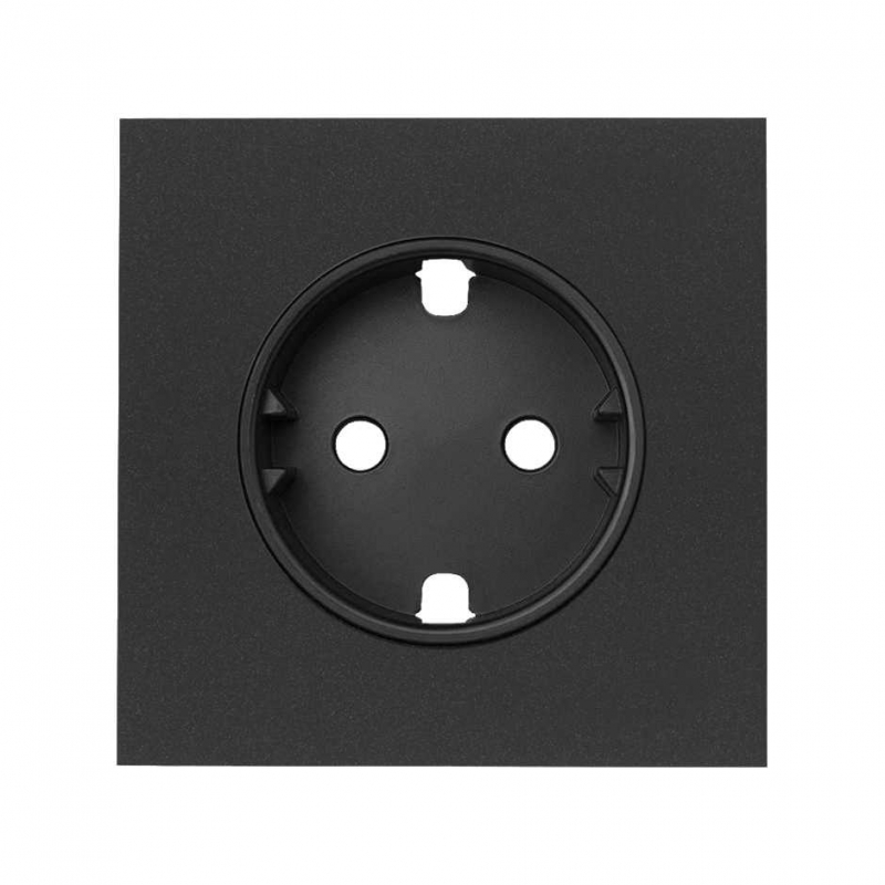 SIMON | 10000041-238 | TAPA PARA LA BASE DE ENCHUFE SCHUKO NEGRO MATE SIMON 100