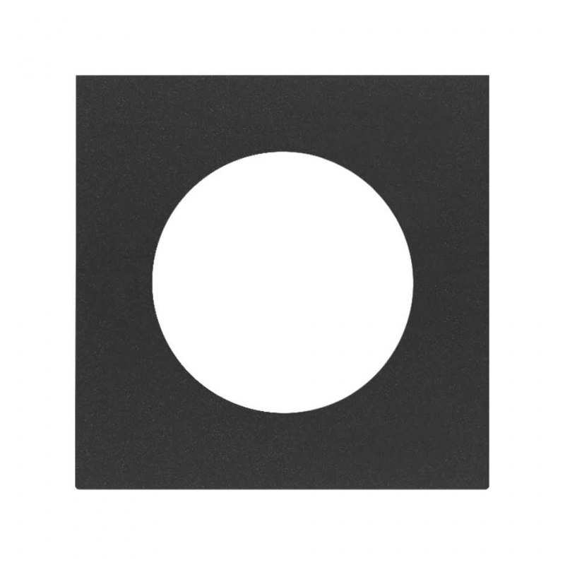 SIMON | 10000047-238 | TAPA PARA BASE DE ENCHUFE EUROAMERICANA NEGRO MATE SIMON 100