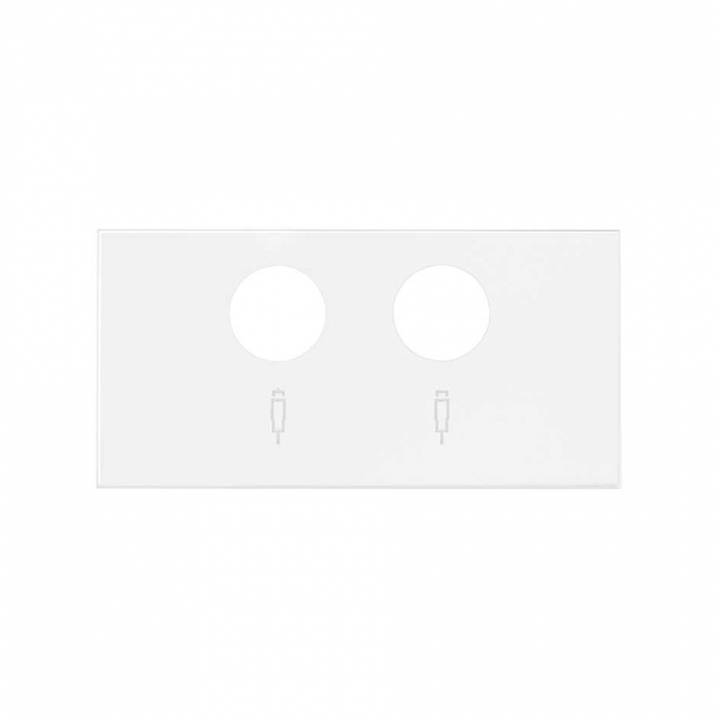 SIMON | 10000053-230 | TAPA PARA TOMAS INDUCTIVAS DE R-TV+SAT BLANCO MATE SIMON 100