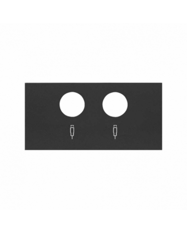 SIMON | 10000053-238 | TAPA PARA TOMAS INDUCTIVAS DE R-TV+SAT NEGRO MATE SIMON 100