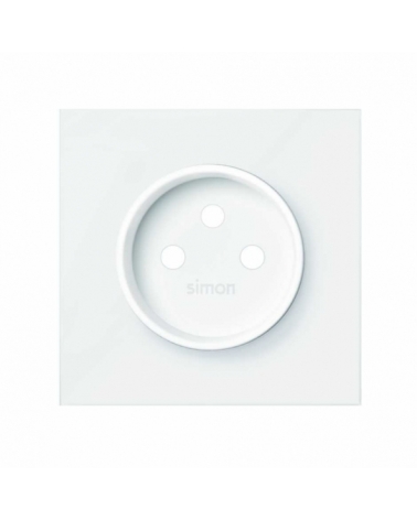 SIMON | 10000068-230 | TAPA PARA BASE DE ENCHUFE FRANCESA BLANCO MATE SIMON 100