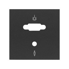 SIMON | 10000091-238 | TAPA PARA CONECTOR VGA + MINI-JACK NEGRO MATE SIMON 100